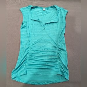 Women's Athleta Front Zipper Workout Top Green S